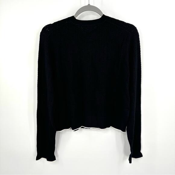 Madewell The Signature Open Knit Cardigan in black Size XXL - Picture 7 of 7
